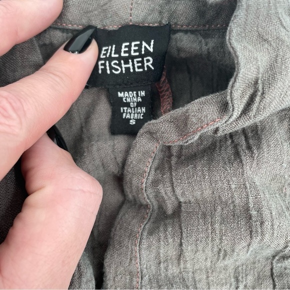 EILEEN FISHER Women’s Linen Blazer Jacket Grey/brown button closure size Small - Picture 6 of 10